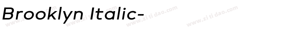 Brooklyn Italic字体转换